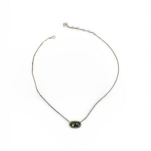 Kendra Scott Green and Blue Oval Necklace